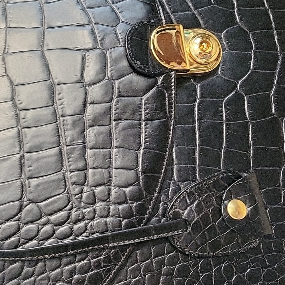 Real leather made in Italy  oversize unisex hand bag - Picture 11 of 11